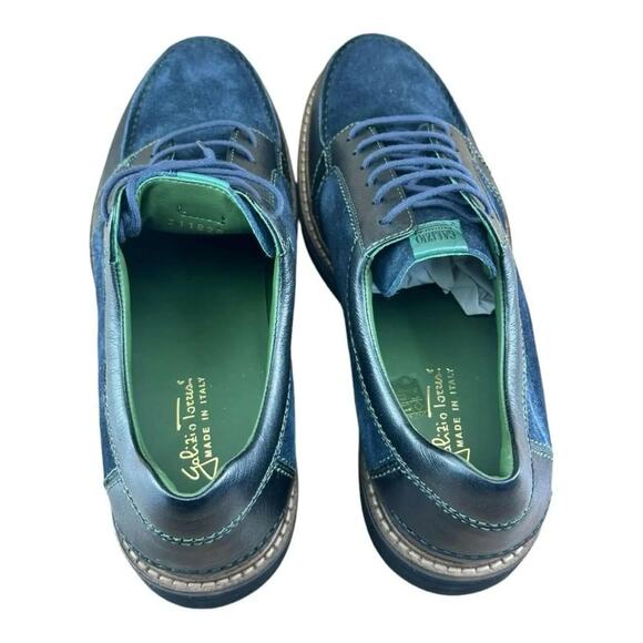 Galizio Torresi Braun  Men's  Shoes Derby blue Leather - Picture 5 of 11